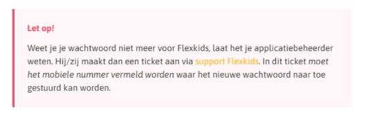 Let op Flexkids landingspagina